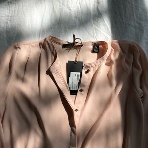 Maison Scotch Pleated Shoulder Top